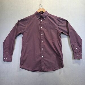 Roundtree & Yorke Trademark Men's‎ Burgundy Long Sleeve Shirt Size Small